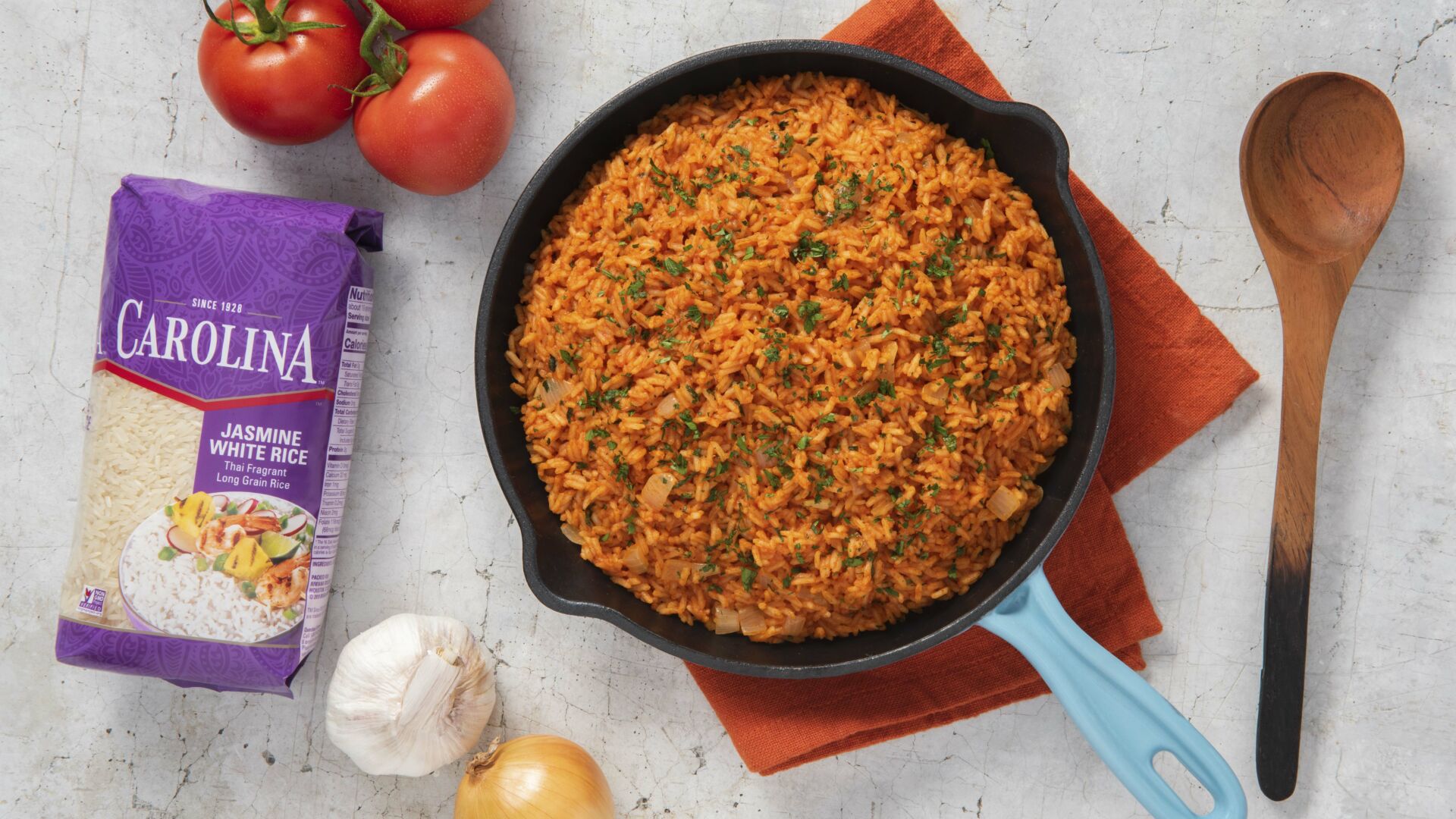 Spanish-Rice-with-Carolina-Thai-Jasmine-Rice-and-Tomatoes