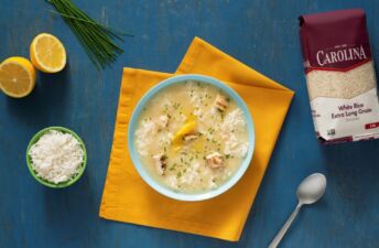 Lemon Velvet Chicken Rice Soup