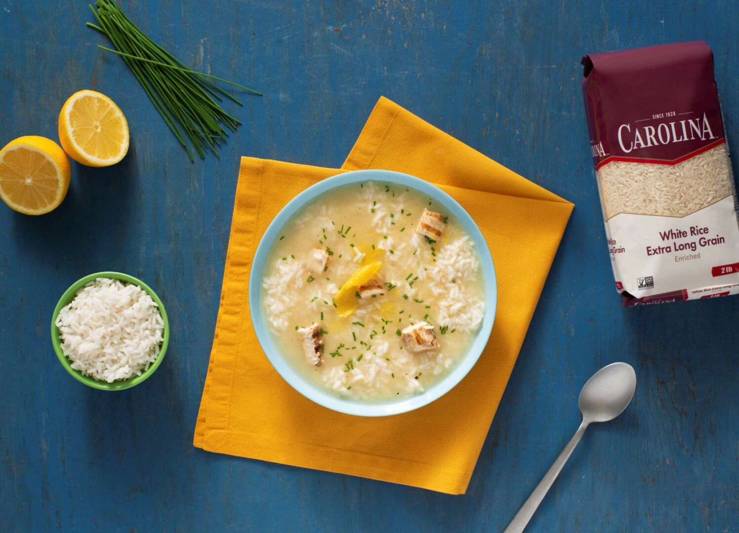 Lemon Velvet Chicken Rice Soup