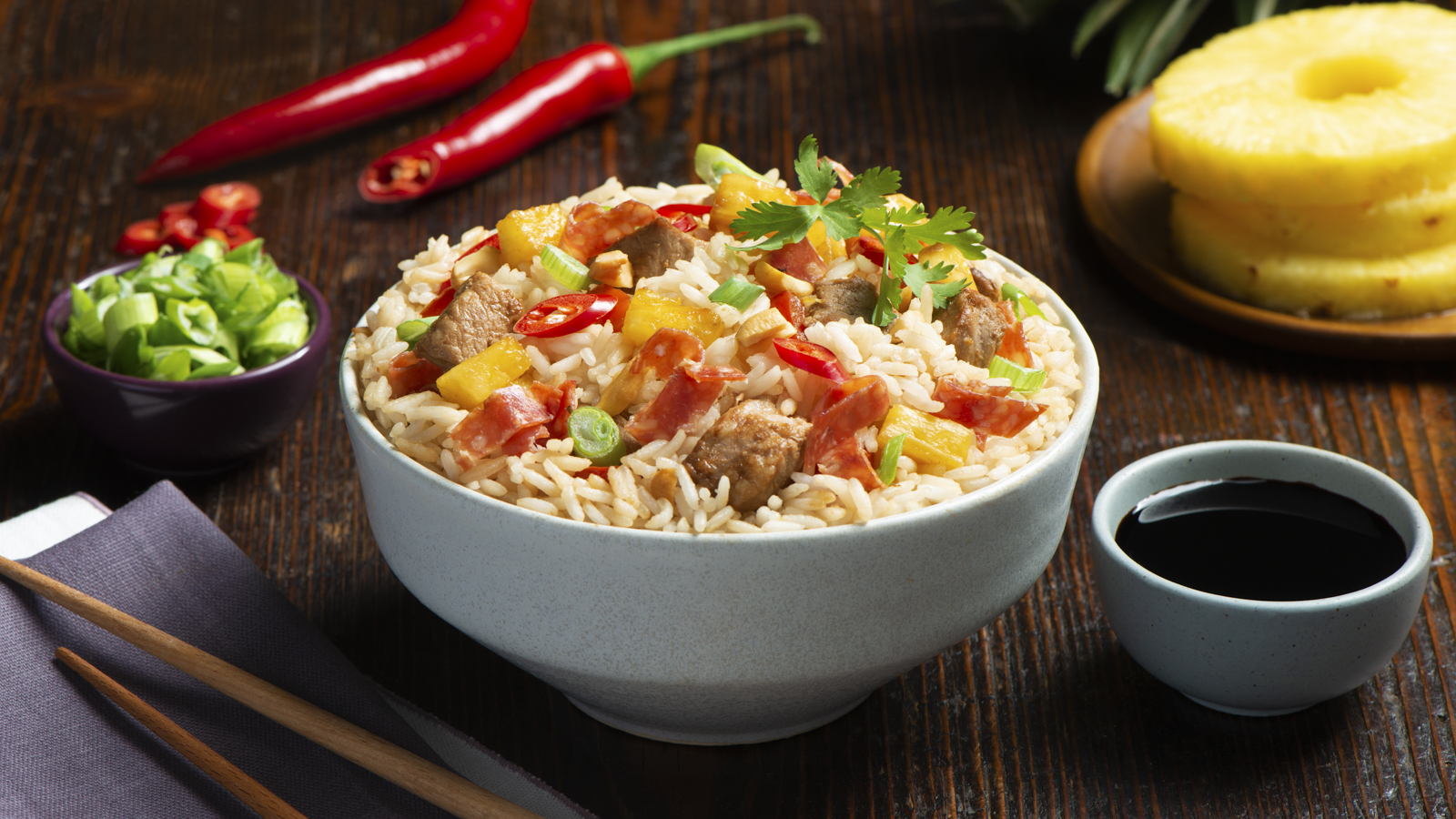 fried-rice-recipe-with-salami-pineapple-and-pork