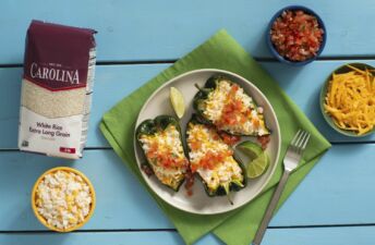 poblano-peppers-stuffed-with-white-rice-and-topped-with-pico-de-gallo