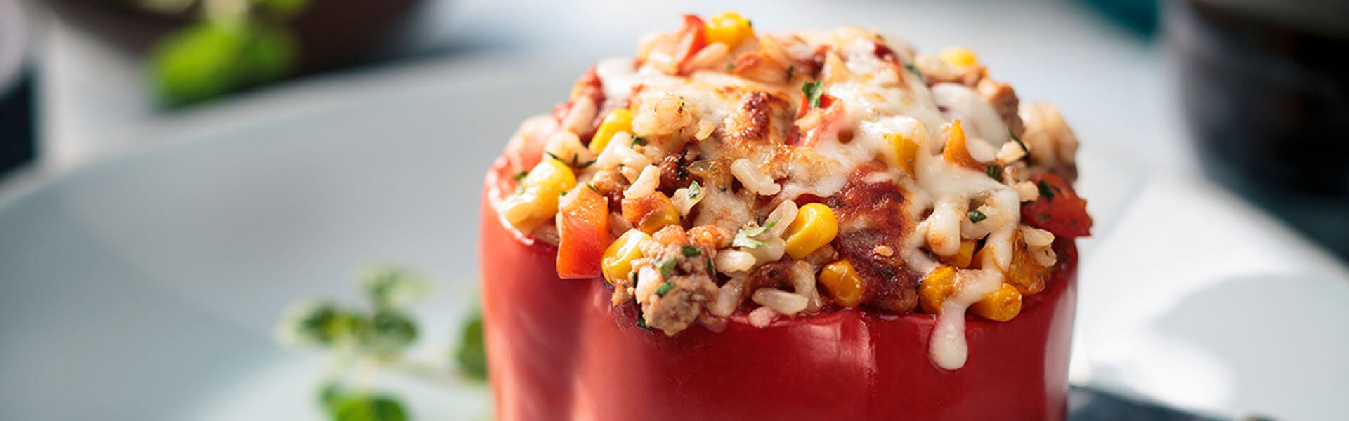 Rice & Turkey Stuffed Peppers