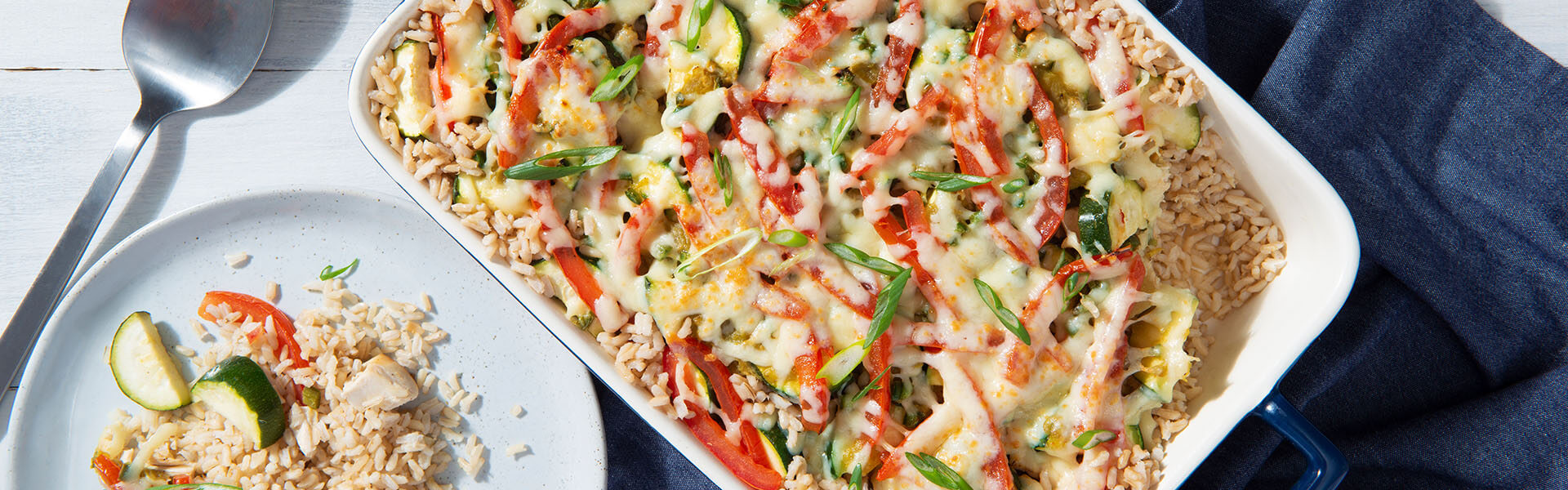 Southwest Chicken & Rice Casserole dish