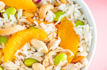 Asian Chicken & Jasmine Rice Salad with Cashew and Edamame