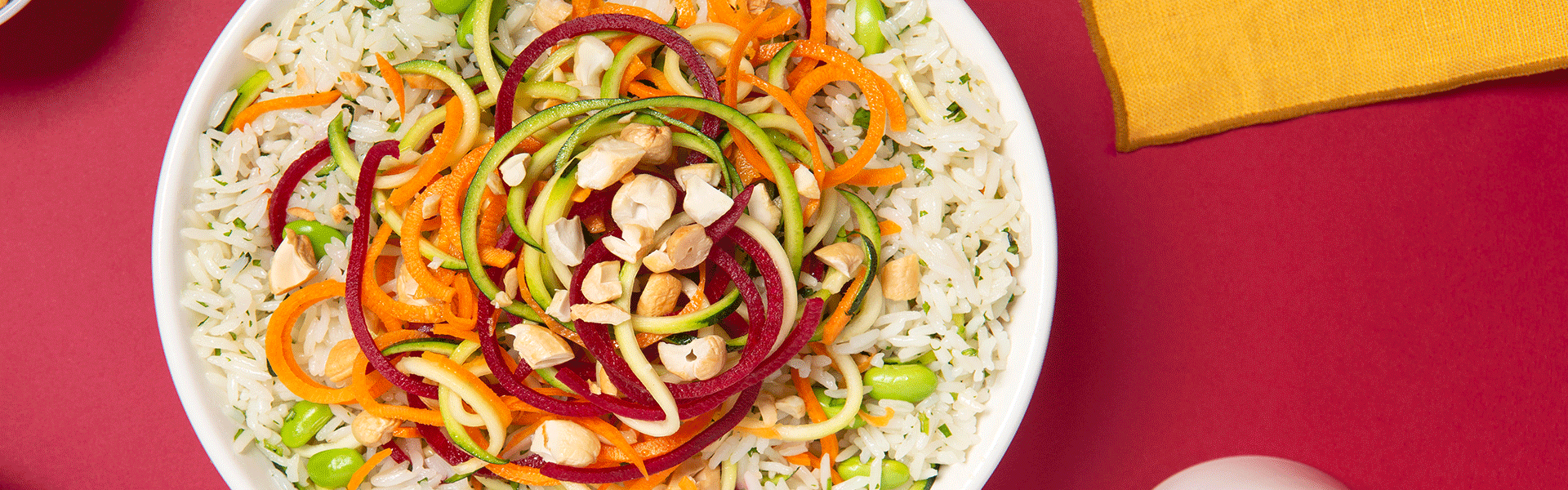 Spiralized Veggie & Jasmine Rice Bowl