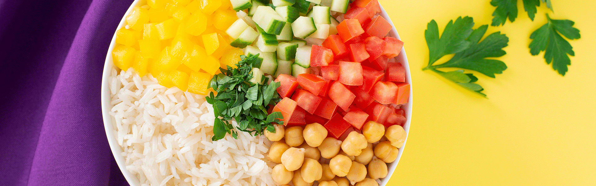 Ensalada de arroz con garbanzos