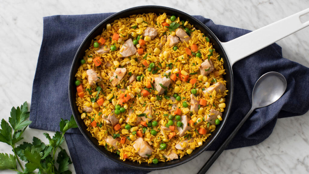 Arroz amarillo con pollo