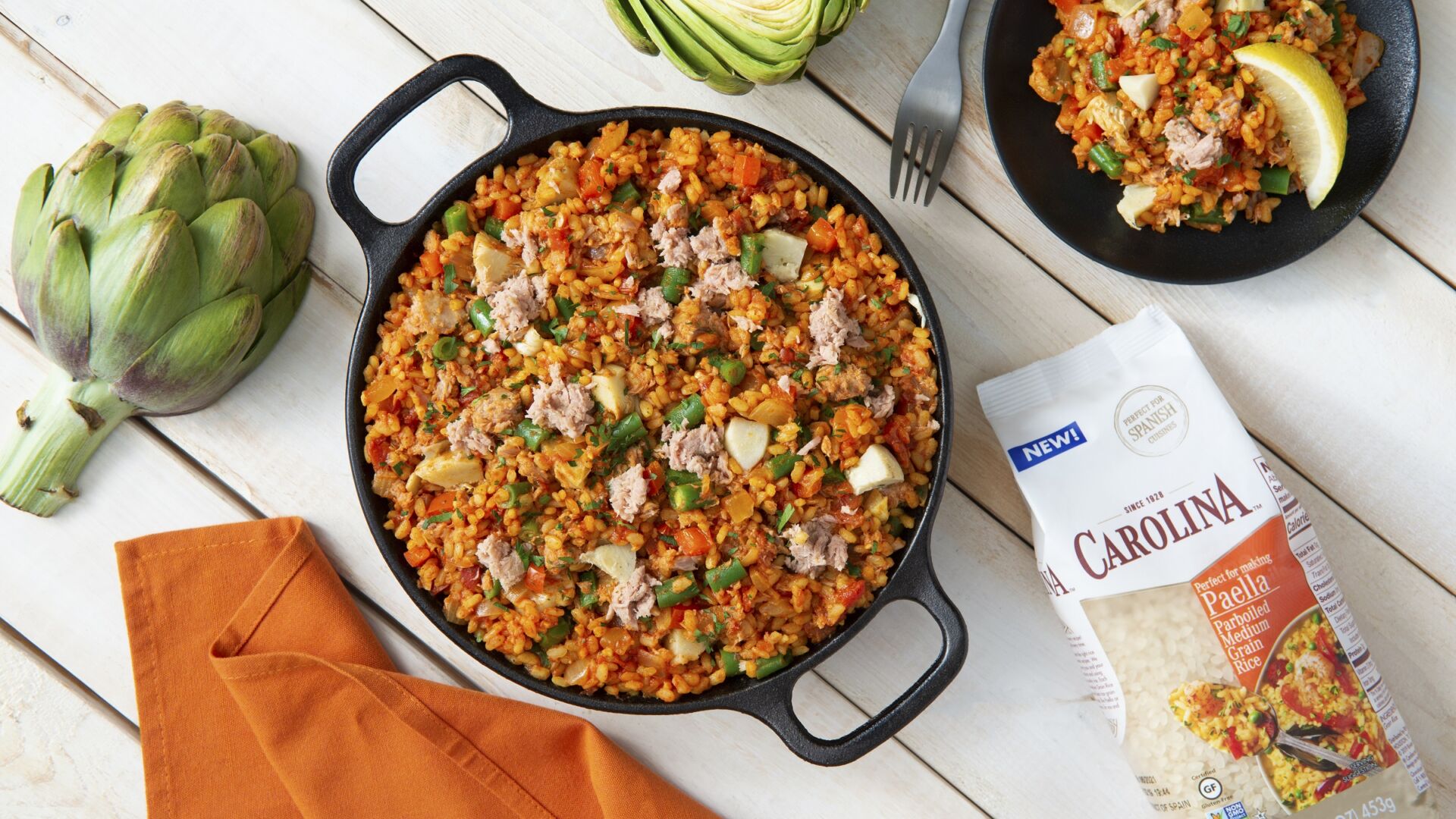 Tuna and Artichoke Paella