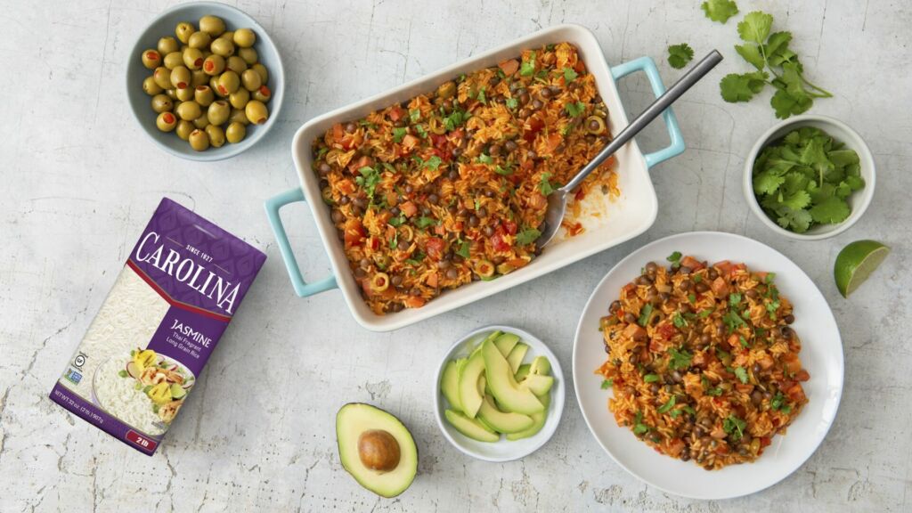 Puerto Rican Arroz con Gandules with Pigeon Peas and Jasmine Rice