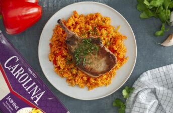 Key West Pork Chop recipe with rice