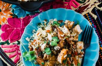 Lemon Garlic Skillet Rice