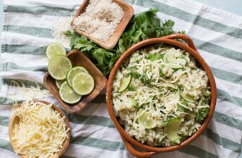 Creamy Arroz Verde (Green Rice) dish