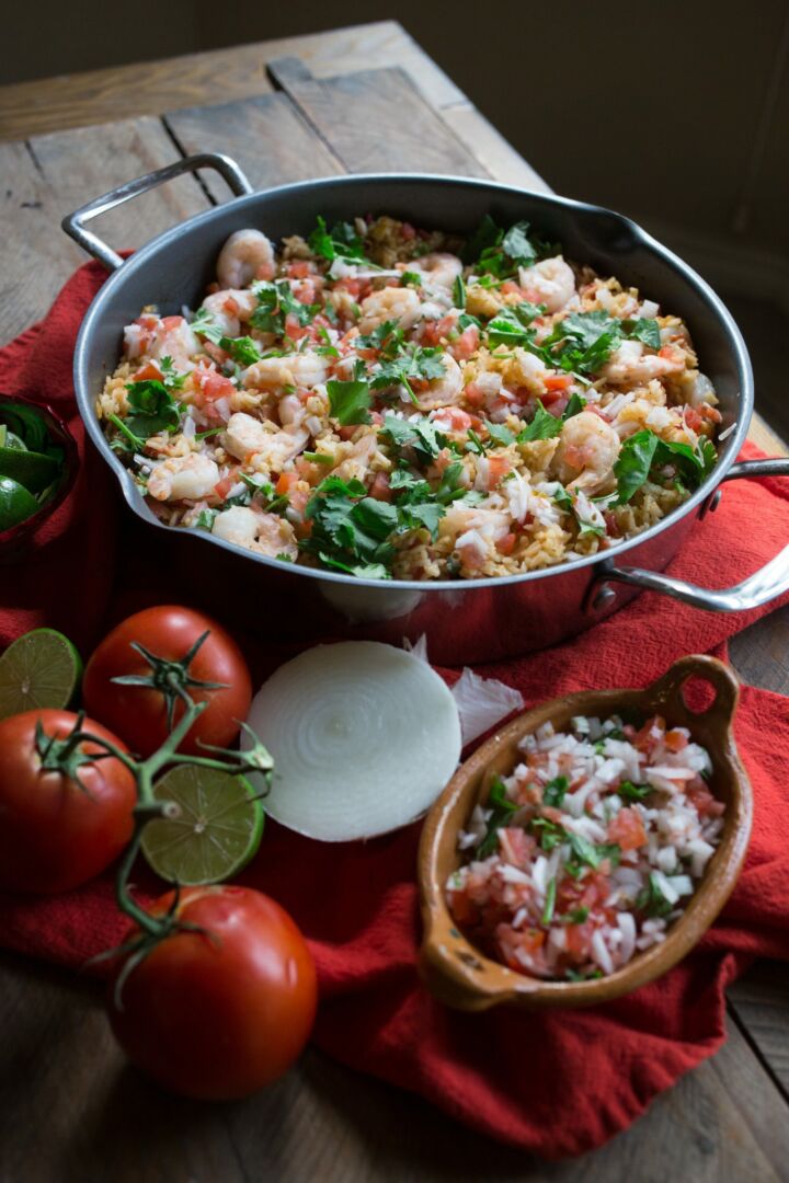 Shrimp Pico Rice Skillet