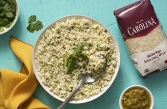 Salsa verde rice with white rice