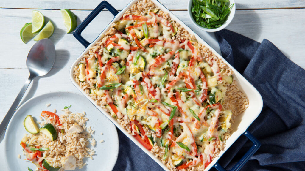 Chicken-and-Rice-Casserole-with-Zucchini-and-Bell-Peppers