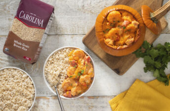 brazilian-stuffed-pumpkin-with-shrimp-served-over-brown-rice