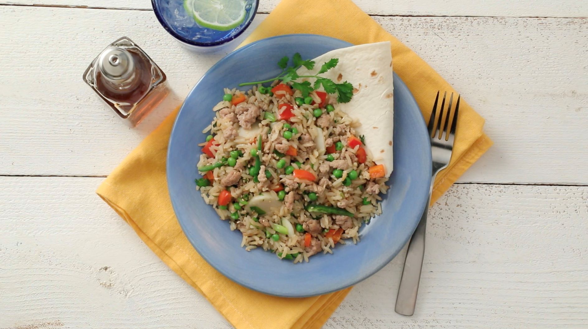 Ground turkey stir fried rice