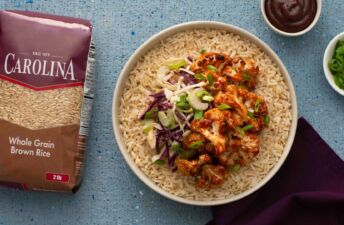 Power-bowl-with-brown-rice-cauliflower-bbq-sauce-and-cabbage