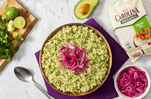 green-rice-with-cilantro-avocado-organic-rice-and-pickled-red-onions