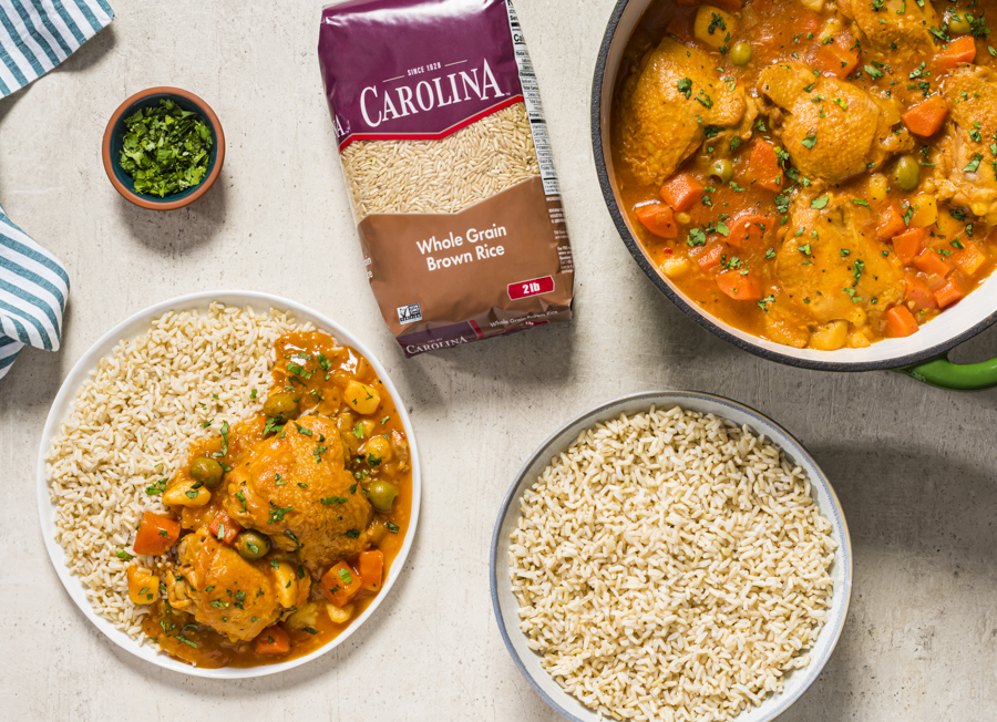 Pollo Guisado with Brown Rice